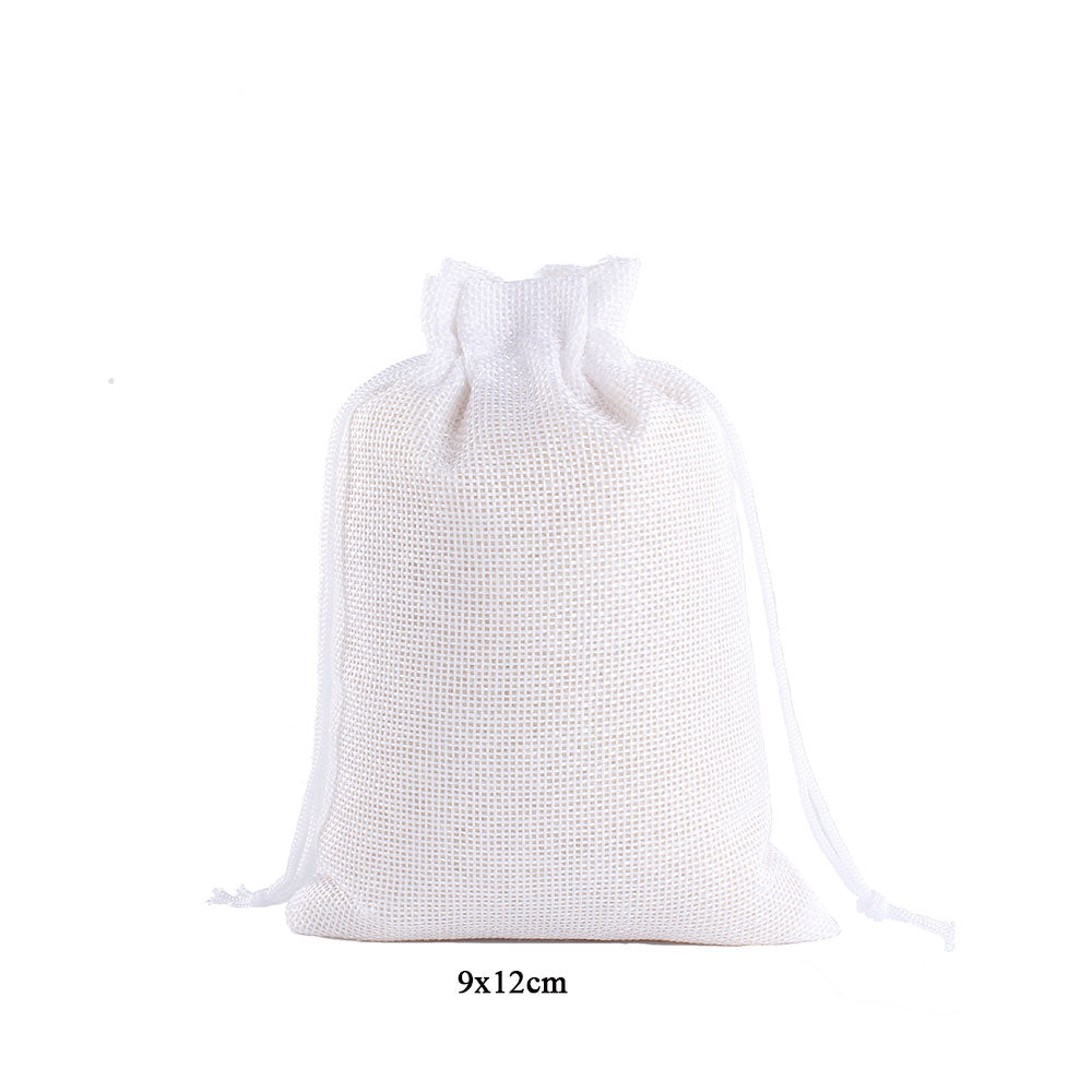 custom sizes with Logo printing Linen Material 20 Colors Jewelry bags Packing Drawstring Pouch Bag for business supplier