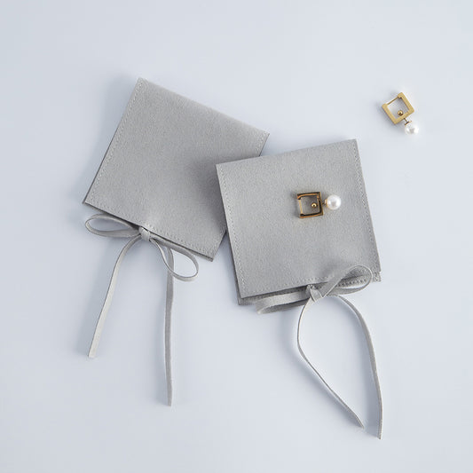 Wholesale bulk antique gift Luxury small 6x8cm black Suede velvet Microfiber Jewelry Travel pouch Bags Custom Logo organizer