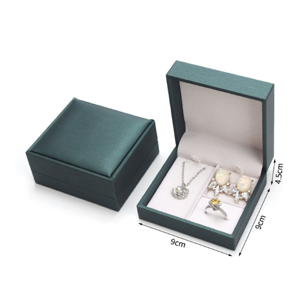 High End Brush Leather Jewelry Box for Earring Necklace Pendant Bracelet and Ring Package Jewellery Packing Organizer for Women