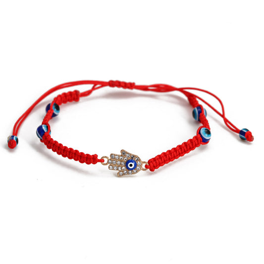 Trendy Summer Boho Bohemian Stackable Red String Eye Charm Good Luck Gift Adjustable Bracelet Jewelry Women