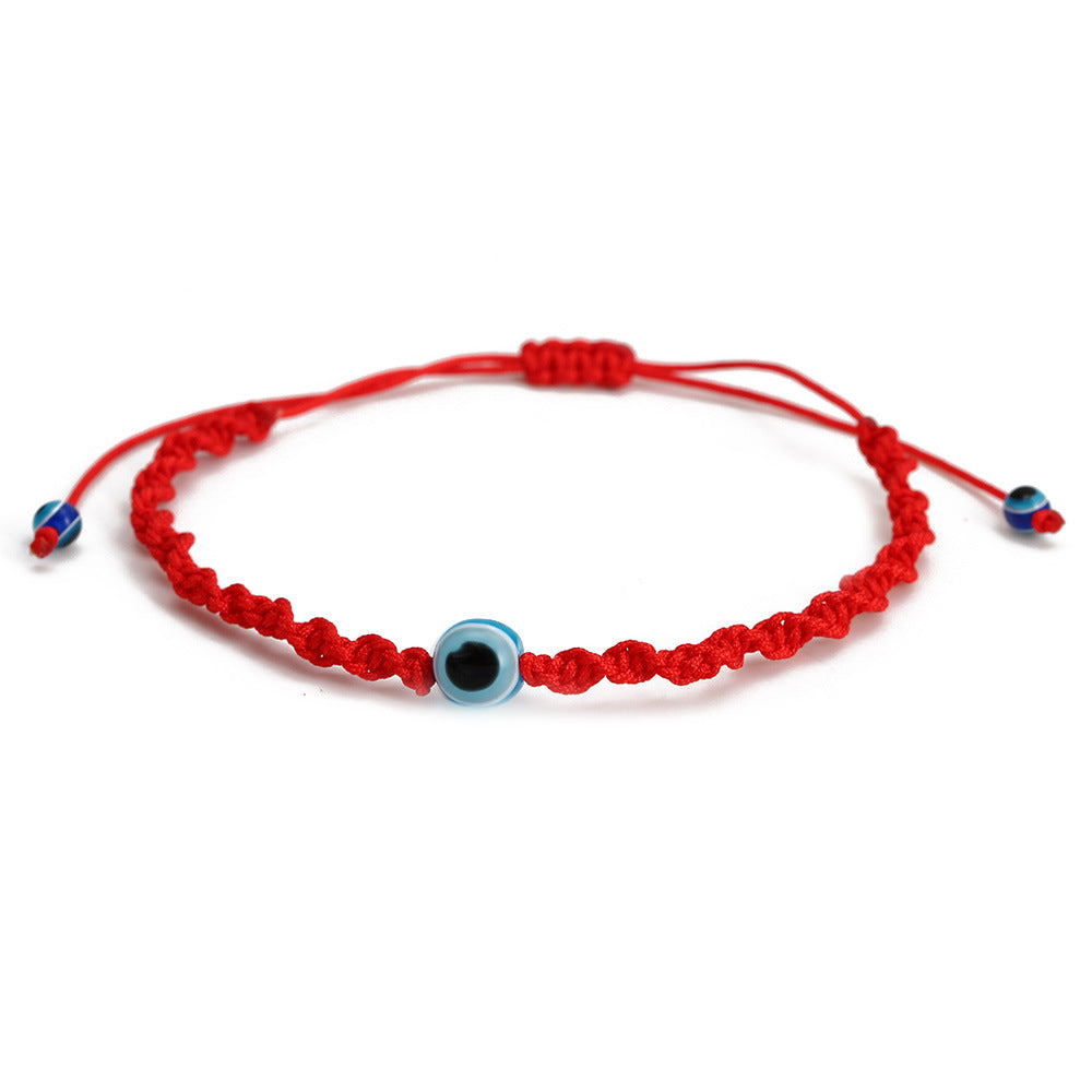 Trendy Summer Boho Bohemian Stackable Red String Eye Charm Good Luck Gift Adjustable Bracelet Jewelry Women