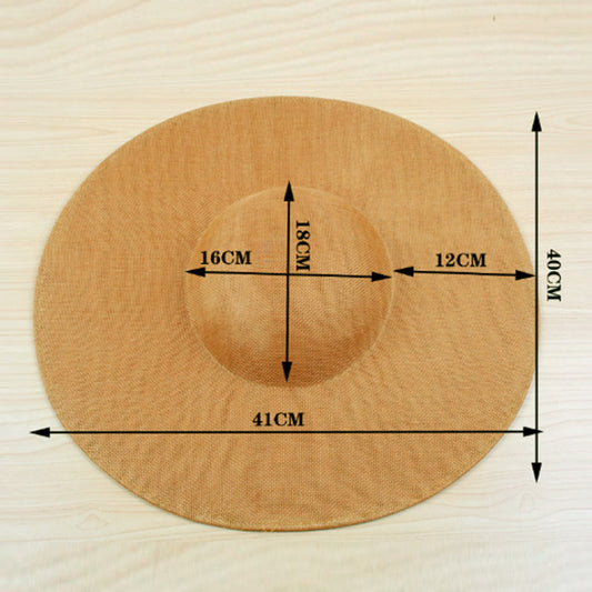 wholesale 40cm extra large blue white beige red church derby fascinator sinamay hat base millinery supplies