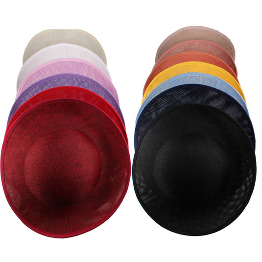 wholesale 30cm extra large blue white beige red church derby fascinator sinamay hat base millinery supplies