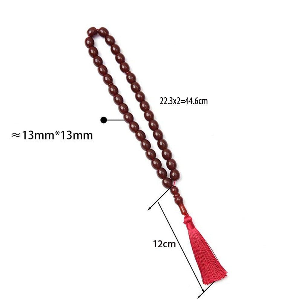 Popular Wholesale Bulk Islamic Muslim Rosary 13mm Resin Tasbih Prayer Beads Charm 33pcs Beads for Women for Sale