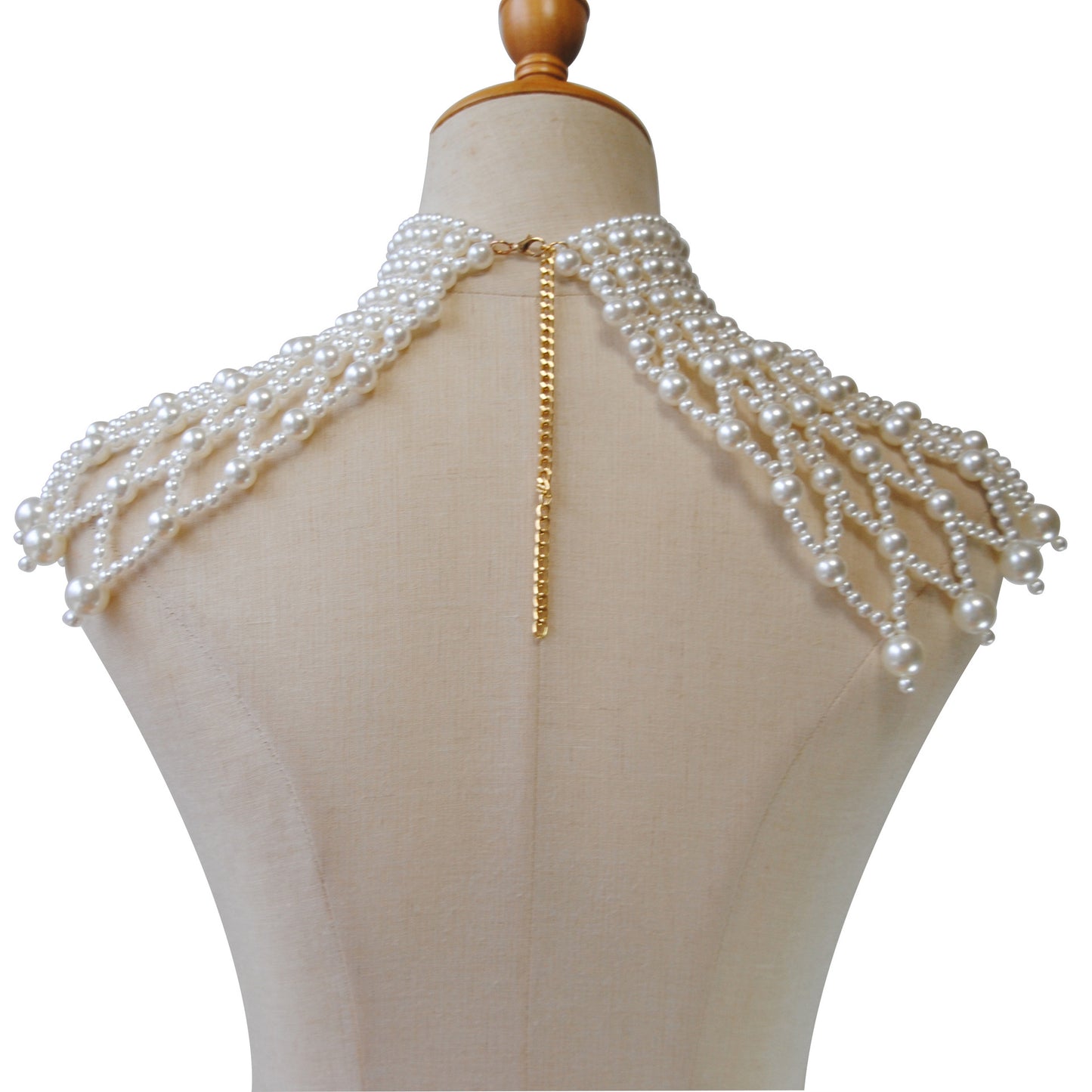 African Women's Handmade Crochet Chunky Seed Bead Abs Pearl Beads Tassel Dress Shoulder Bib Statement Necklace Jewelry