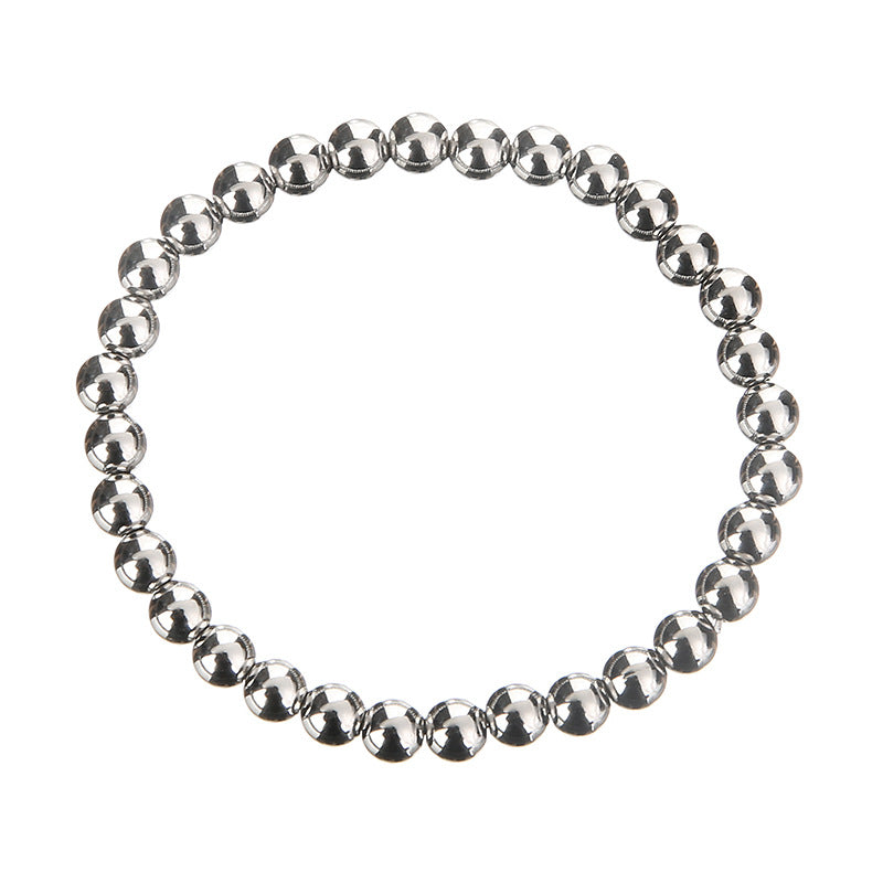 Enewton 4mm 6mm 8mm Stackable Bohemian Boho Stainless Steel 18k Gold Plated Beads Beaded Bracelet Jewelry Unisex