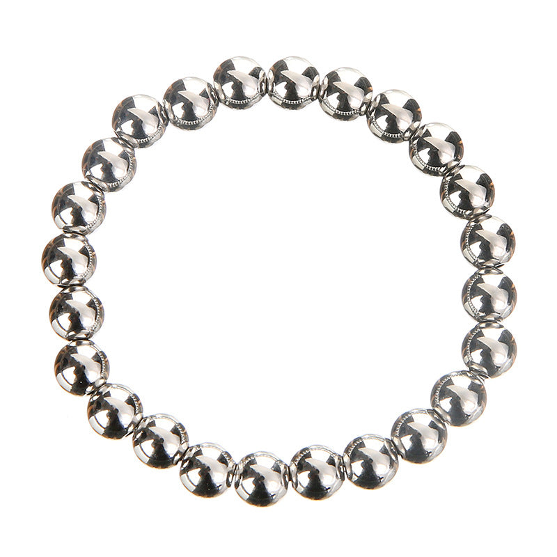 Enewton 4mm 6mm 8mm Stackable Bohemian Boho Stainless Steel 18k Gold Plated Beads Beaded Bracelet Jewelry Unisex