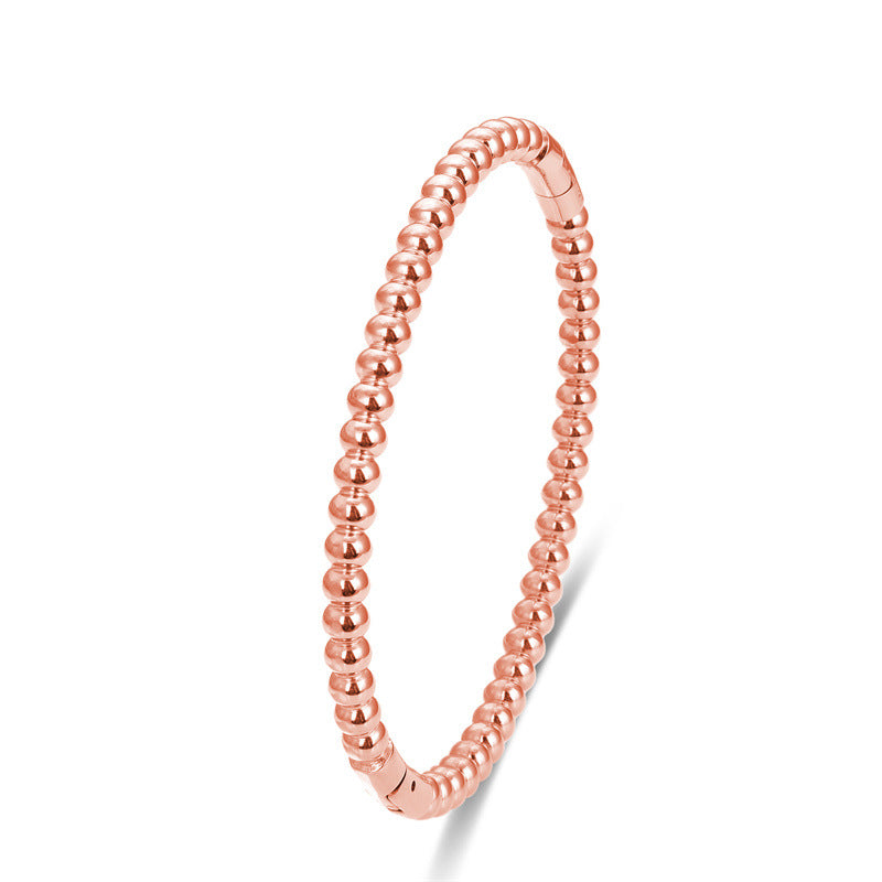 Wholesale Stainless Steel Beads Chain Shape Bangle Bracelet for Women China Manufacturer Supplier