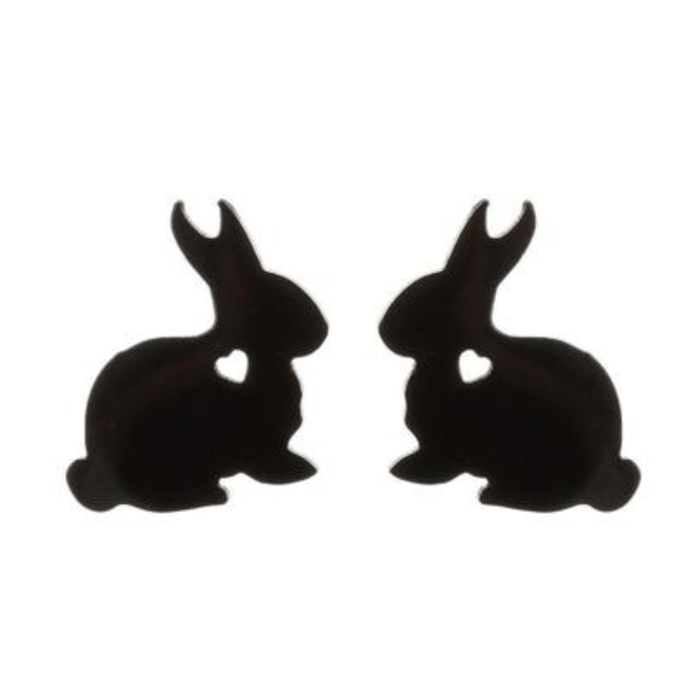 Tiny Rabbit Charm Stainless Steel Stud Earrings Jewelry Earring Women