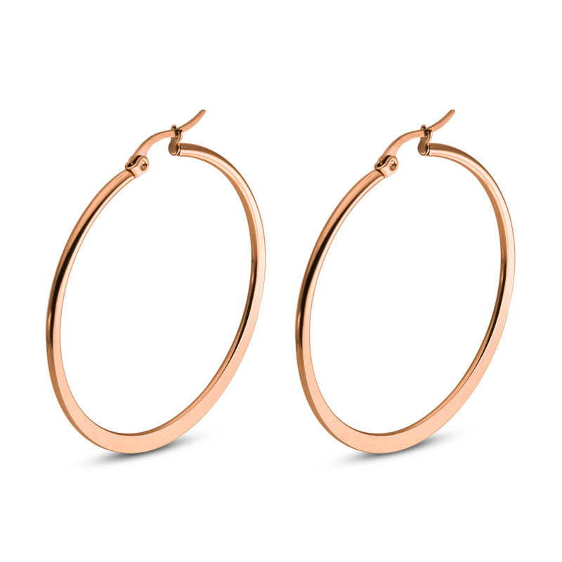 Boho Blank Stainless Steel Flat Round Hoop Dangle Earring Rich Colors Sizes Support Diy Beaded Beads Fringe Hoops Women Earrings