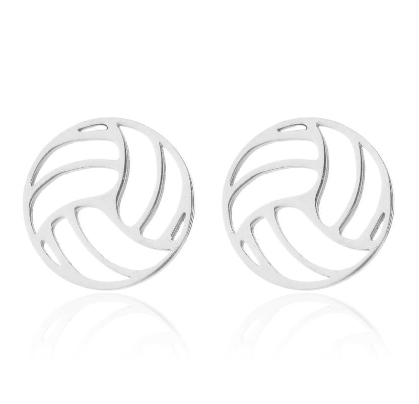 Wholesale Stainless Steel Basketball Stud Earrings Jewelry Earring Unisex Men and Women China Manufacturer Supplier