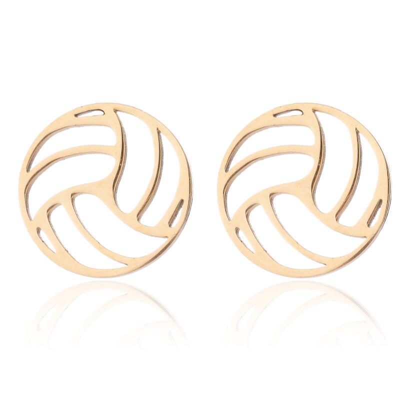 Wholesale Stainless Steel Basketball Stud Earrings Jewelry Earring Unisex Men and Women China Manufacturer Supplier