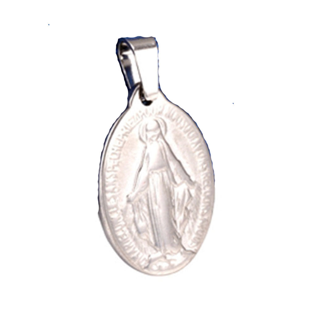 Fashion Blessed Stainless Steel Men's Women Miraculous Medal Holy Mother Virgin Mary Pendant Necklace Catholic Religious Jewelry