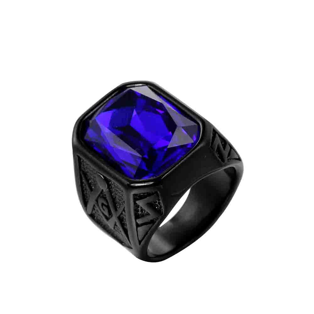Wholesale Dainty Mens Stainless Steel Rings the Fashion Glass Zircon Charm Rings Jewelry for Men and Women