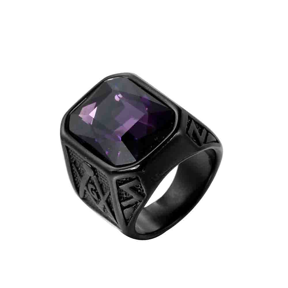Wholesale Dainty Mens Stainless Steel Rings the Fashion Glass Zircon Charm Rings Jewelry for Men and Women