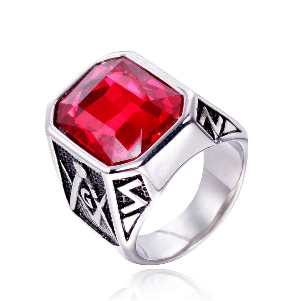 Wholesale Dainty Mens Stainless Steel Rings the Fashion Glass Zircon Charm Rings Jewelry for Men and Women