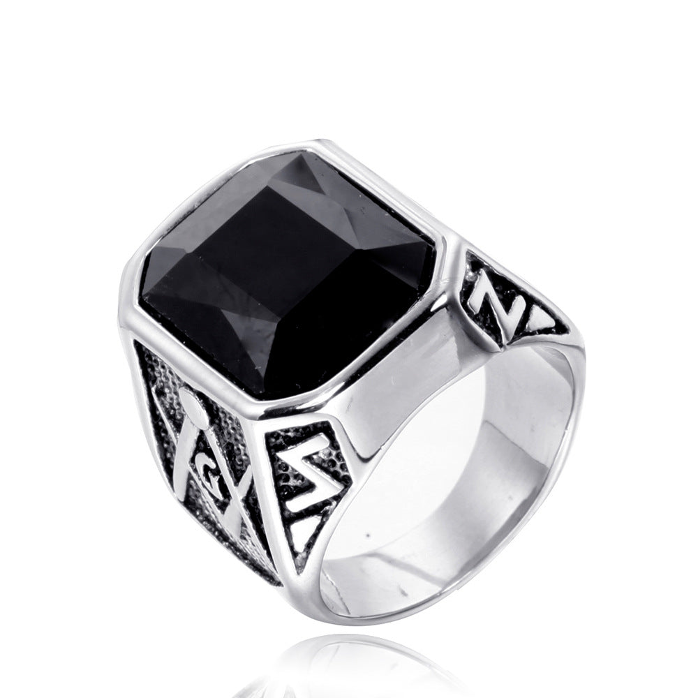 Wholesale Dainty Mens Stainless Steel Rings the Fashion Glass Zircon Charm Rings Jewelry for Men and Women