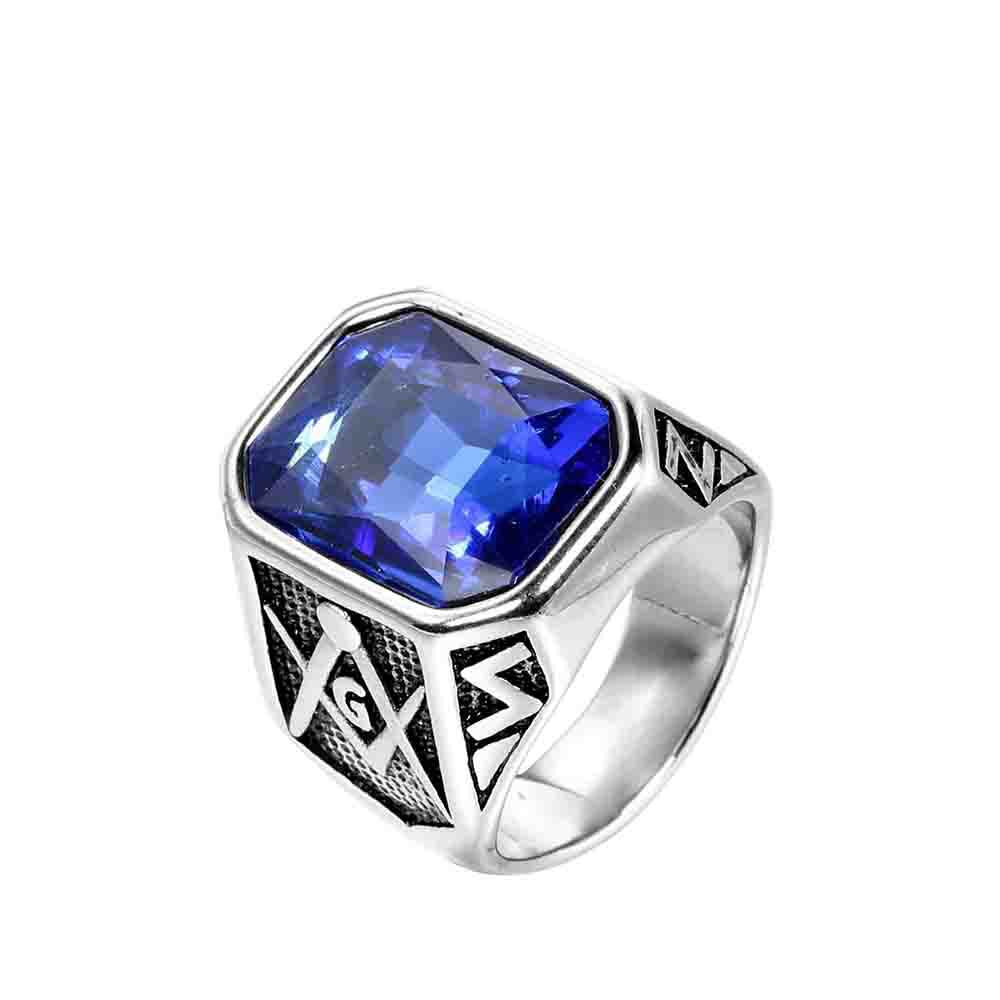 Wholesale Dainty Mens Stainless Steel Rings the Fashion Glass Zircon Charm Rings Jewelry for Men and Women