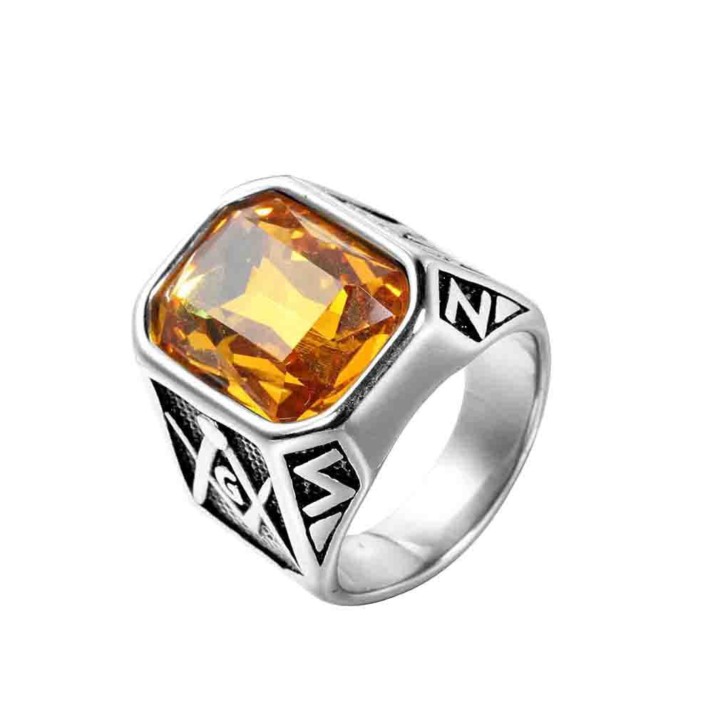 Wholesale Dainty Mens Stainless Steel Rings the Fashion Glass Zircon Charm Rings Jewelry for Men and Women