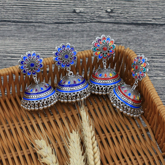 indian hobemian boho jhumka earring brass earrings women