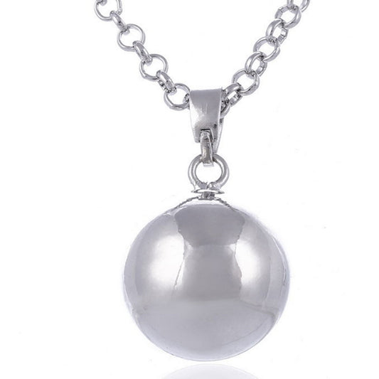 20mm Balle Bali Pregnancy harmony Chiming Ball Mexcian Pendant Bola Necklace Jewelry Wishing Balls for Women 80cm chain