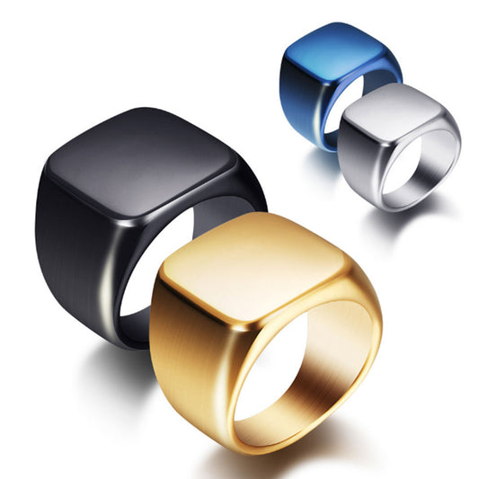 fashion men stainless steel blanks singet finger ring jewelry for women and Men