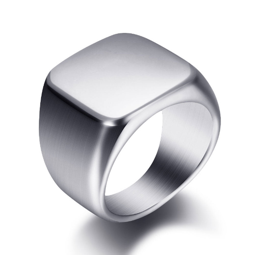fashion men stainless steel blanks singet finger ring jewelry for women and Men