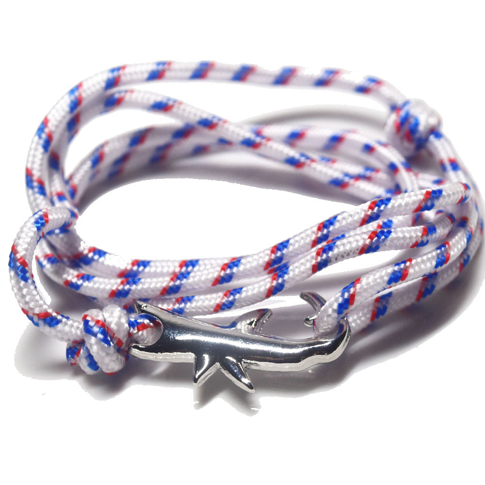 Hope Inspiration Nylon cord Shark charm bracelet handmade beach fashion jewelry Double Layers