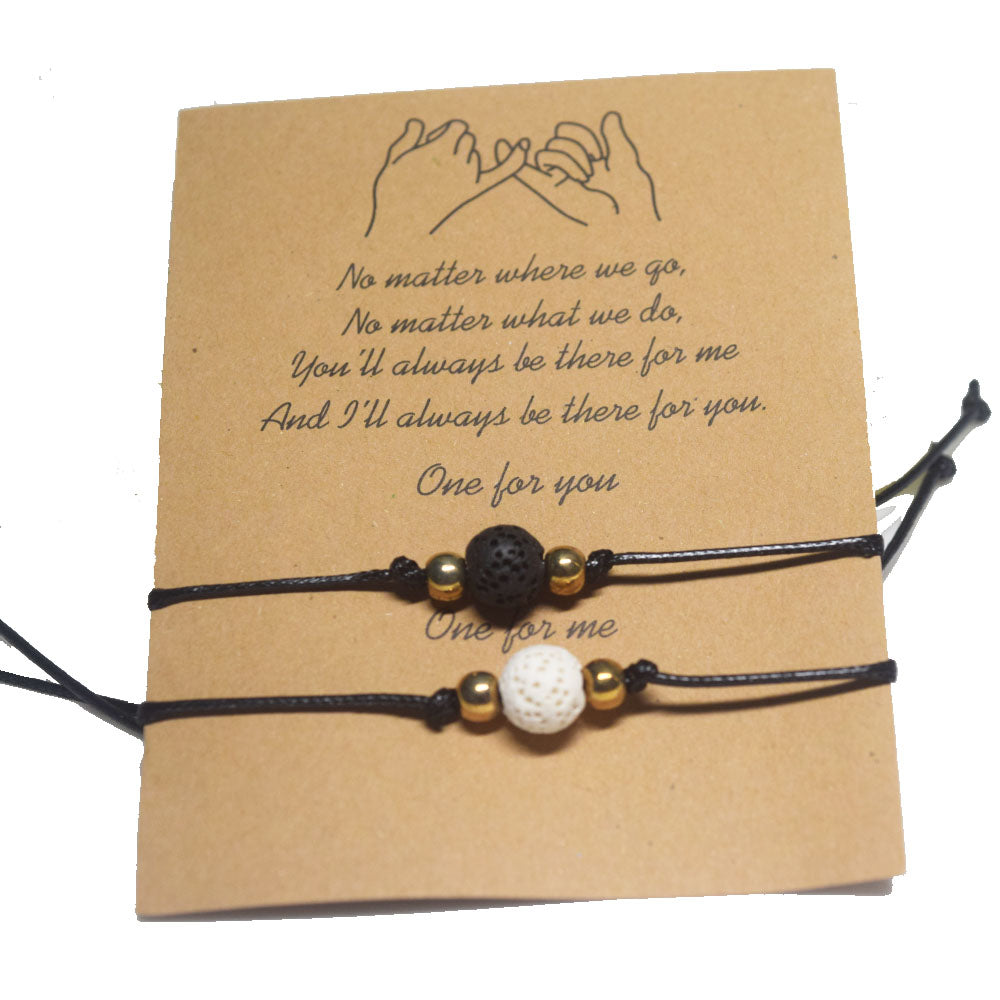 handmade bohemian string rope cord braided woven make a wish bracelet friendship morse cod lucky bracelets jewelry set