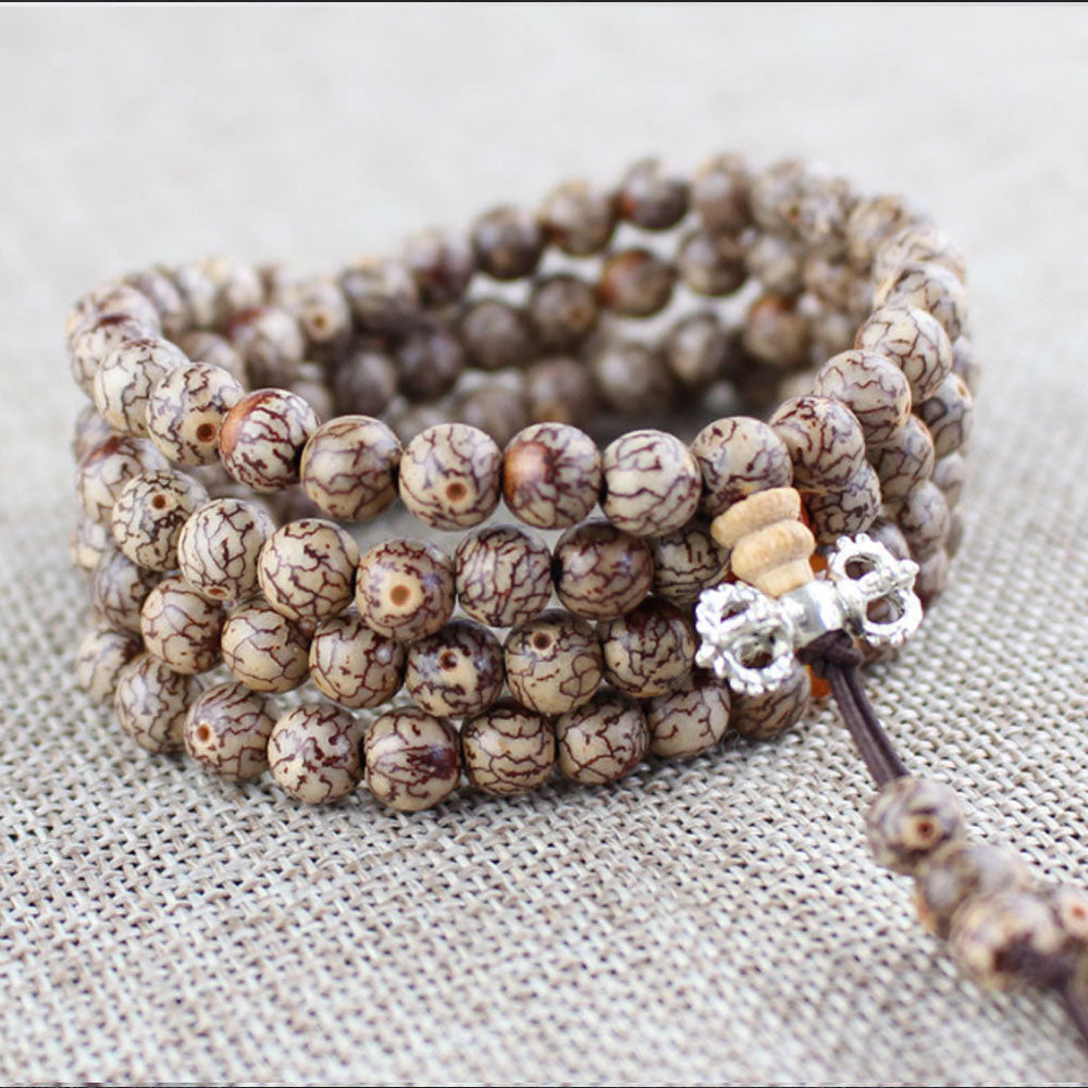 Natural silver line bodhi seeds mala prayer beads Buddhist bead bracelet buddha Meditation men fashion jewelr