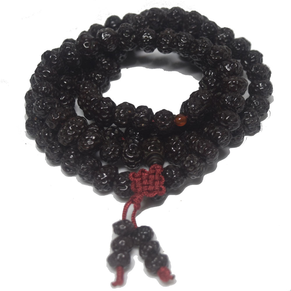 Wholesale Unisex Natural 108 12mm black ruyi bodhi seeds mala prayer beads bangle Bracelet Meditation Buddhist Jewelry for men