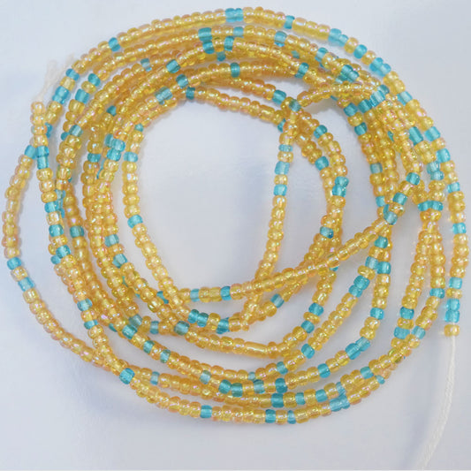 glass seed beads  crystal bead long  50 inches  handmade  clasp can be added  gold glass seed beads+purple crystal bead  cotton string  tie on design  belly body chain jewelry