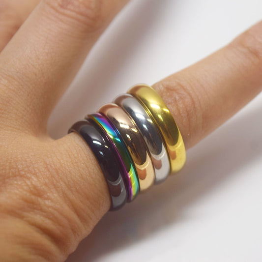 high quality party wedding titanium stainless steel statement band ring for women men finger rings jewelry fashion accessories
