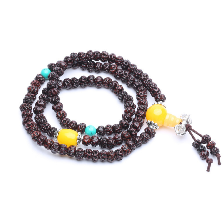 Wholesale Handmade Ruyi rudraksha prayer 108 beads mala Yoga jewelry