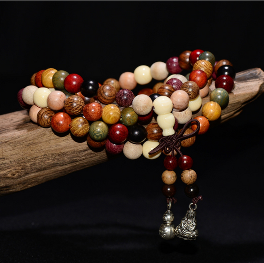 multi tibetan sandalwood prayer mala 108 beads wood bracelet jewelry