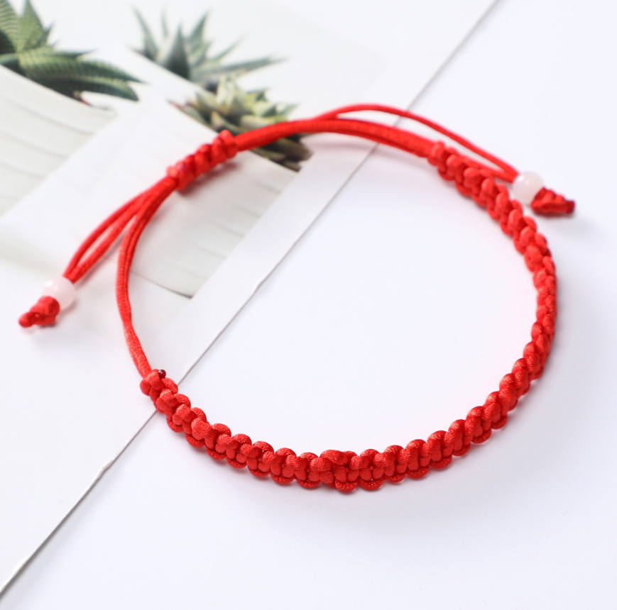 Men Adjustable Red string thread cord Rope woven braided good luck multi braided gift bracelet jewelry unisex