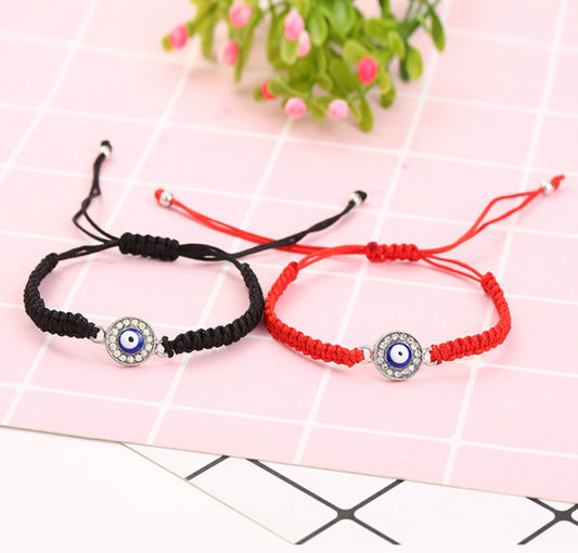 Adjustable good lucky Red rope cord string thread braided bracelet d-evil woven bracelet custom available
