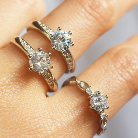 wholesale fashion copper alloy zircon bead wedding party finger ring jewelry unisex men and women China Manufacturer Supplier