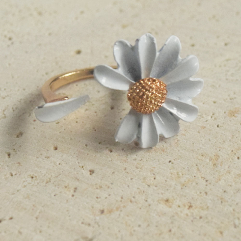 wholesale fashion brass alloy daisies daisy flower necklace earring bangle finger ring jewelry set jewelries supplier