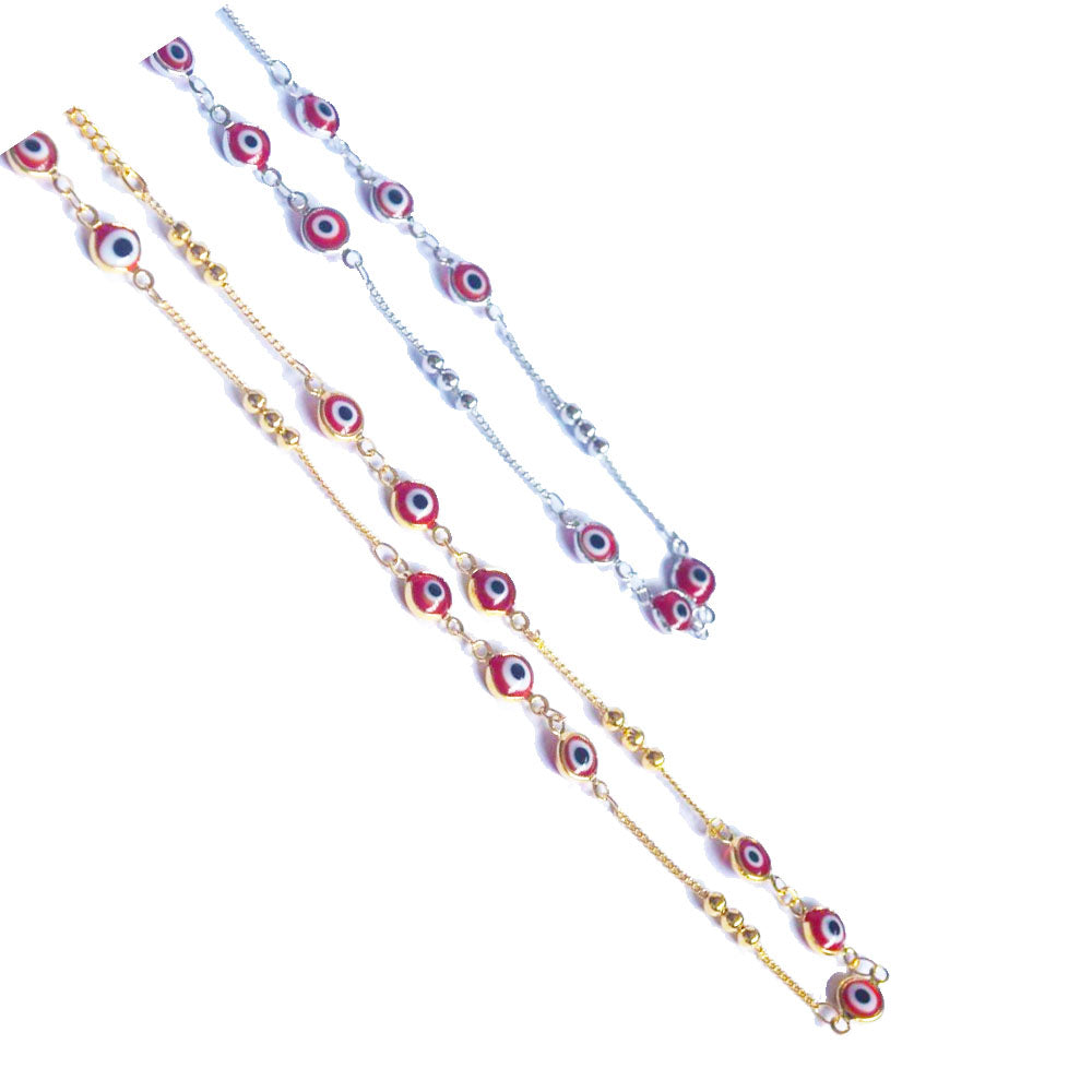 ladies metal alloy d-evil eye charm waist beads belly chain body jewelry chains