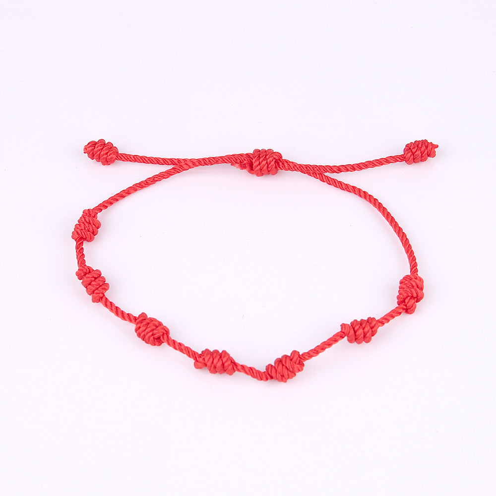 adjustable good lucky red rope cord string thread braided bracelet charm hand woven red bracelets jewelry