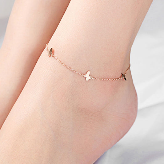 wholesale stainless steel anklets bracelet foot jewelry stainless steel butterfly jewelry