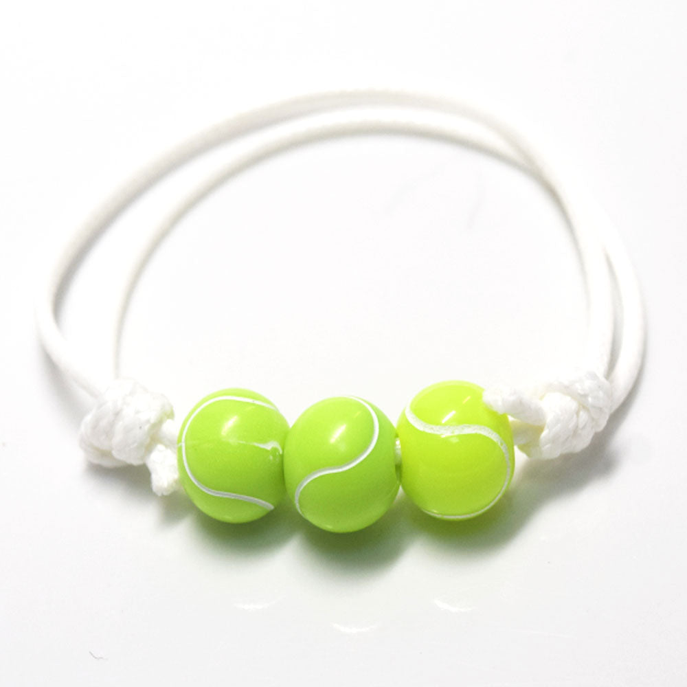 handmade adjustable cord rope woven basketball rugby tennis baseball ball charm beads sport bracelet unisex women and men