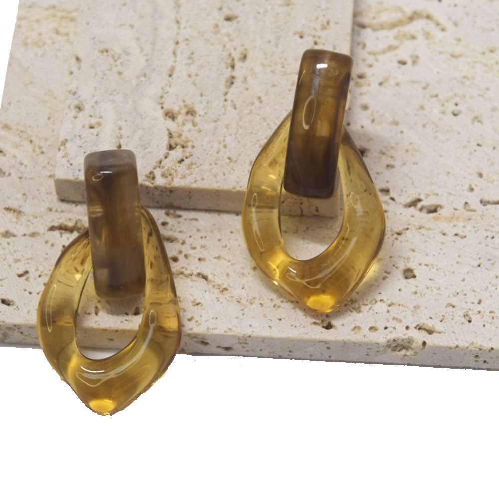 fancy acetate acrylic plastic resin door knocker earrings jewelry women earring