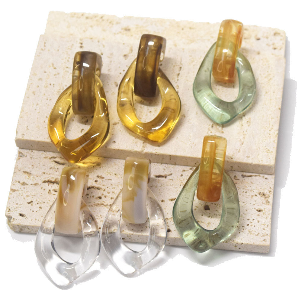 fancy acetate acrylic plastic resin door knocker earrings jewelry women earring