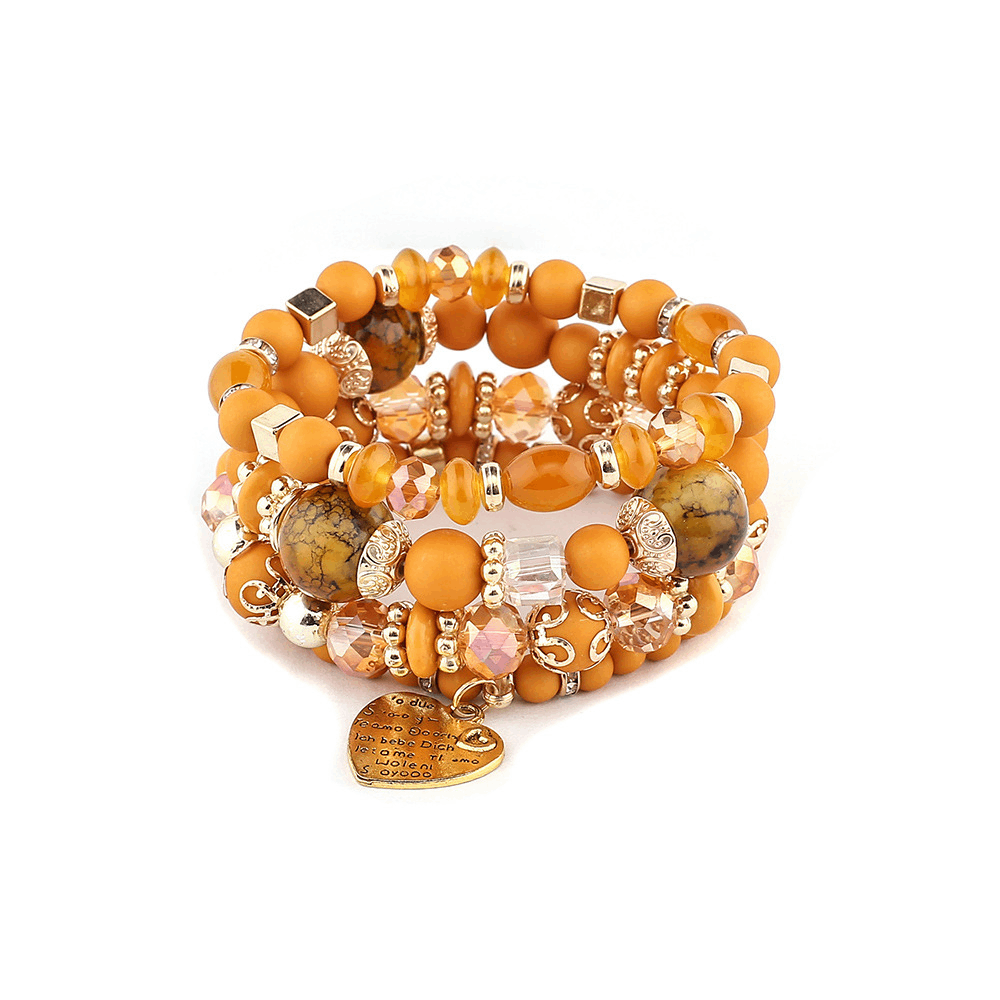 handmade behemian stackable presious beads beaded bracelet specialty with inspirational charm bracelets jewelry