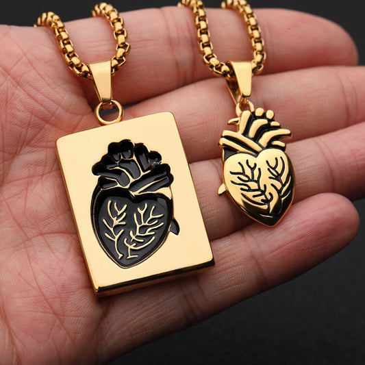fashion his and hers stainless steele necklace with heart dainty couple lover pendant necklaces jewelry