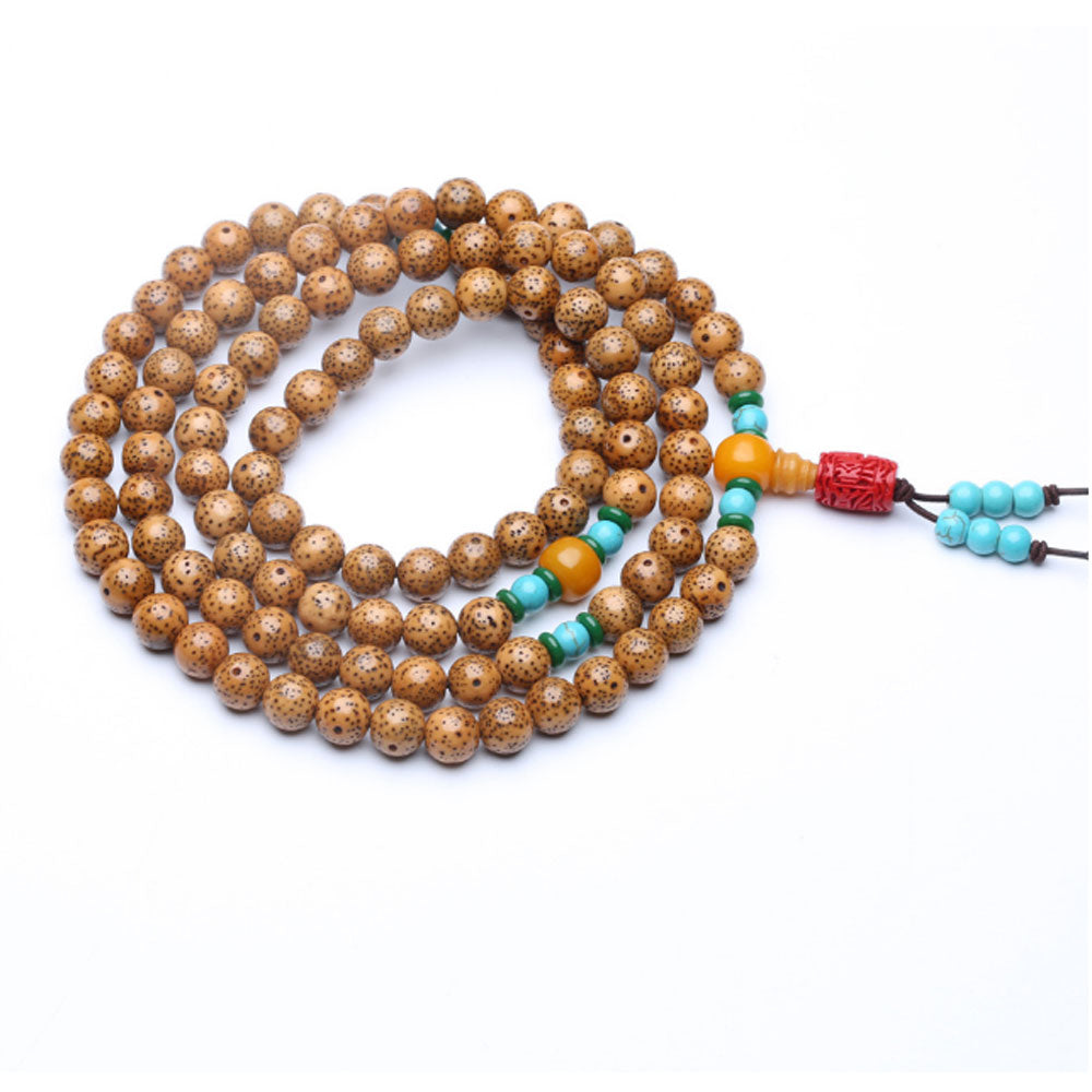 handmade 8mm Starmoon bodhi beads mala necklace bracelet 108 mala beads