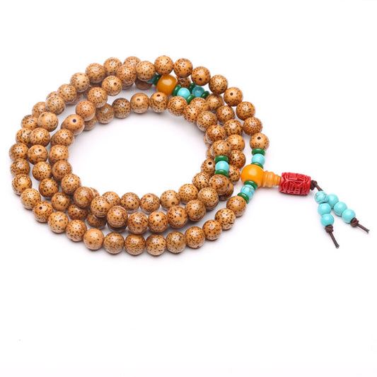 handmade 8mm Starmoon bodhi beads mala necklace bracelet 108 mala beads
