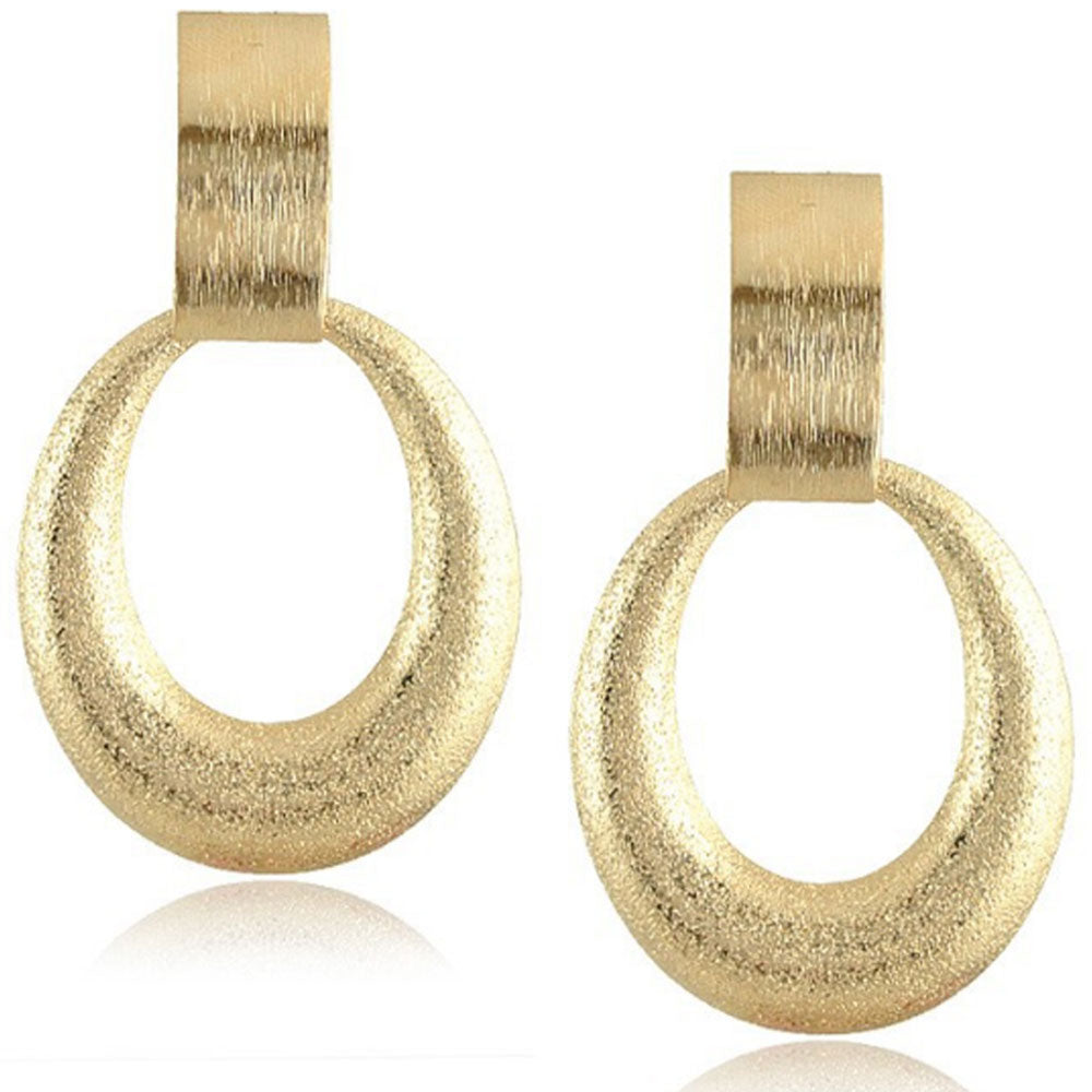 korean fashion accessories jewelry water drop shape metal long drop earings
